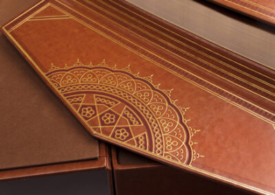 VIP project antique book leather flaps seytek printing